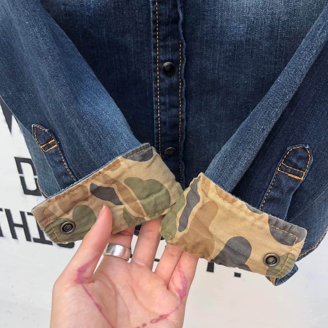 버커루 카모디테일 데님셔츠  상품이미지6
