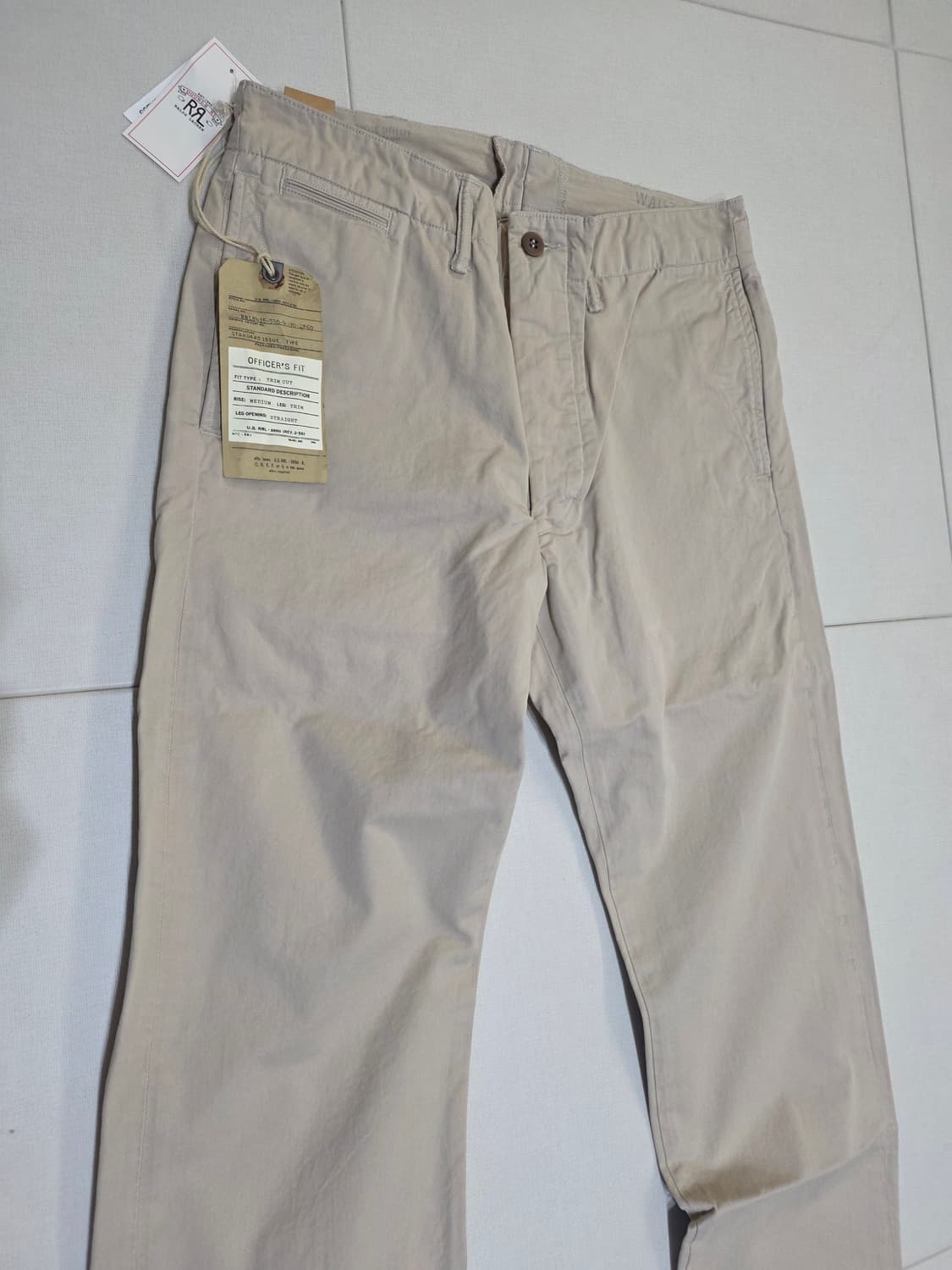 RRL 오피서 치노 면바지 스톤 베이지 상품이미지4
