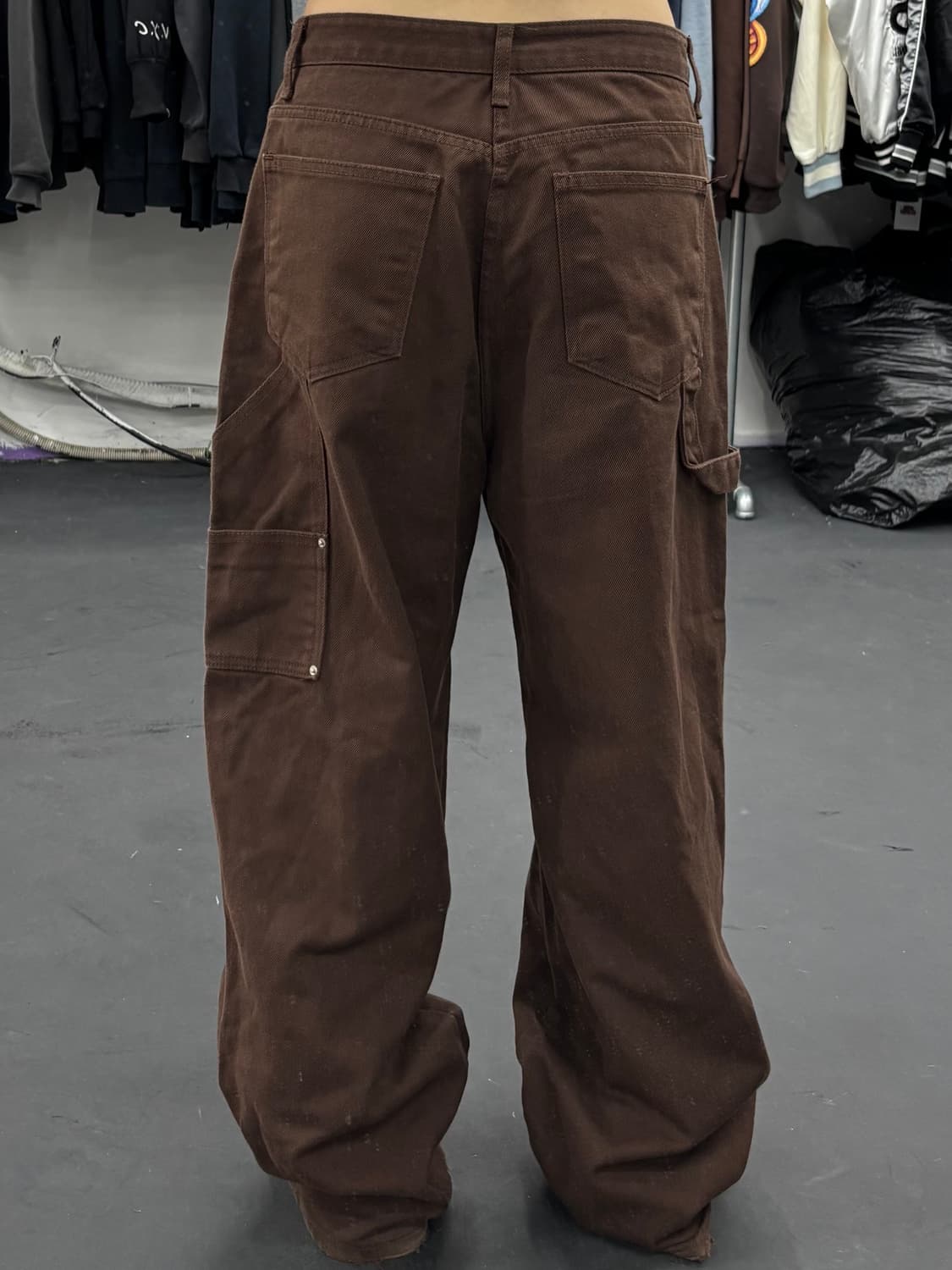 VTG 브라운 더블니 코튼팬츠 상품이미지4