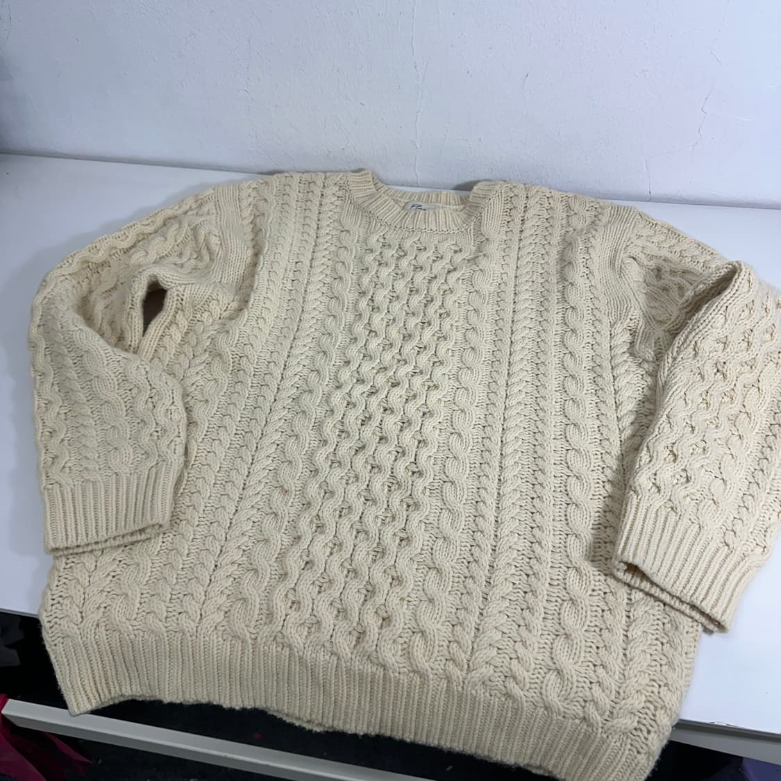 우먼FREE PLACOR 플라코르 크림 꽈배기니트 상품이미지4