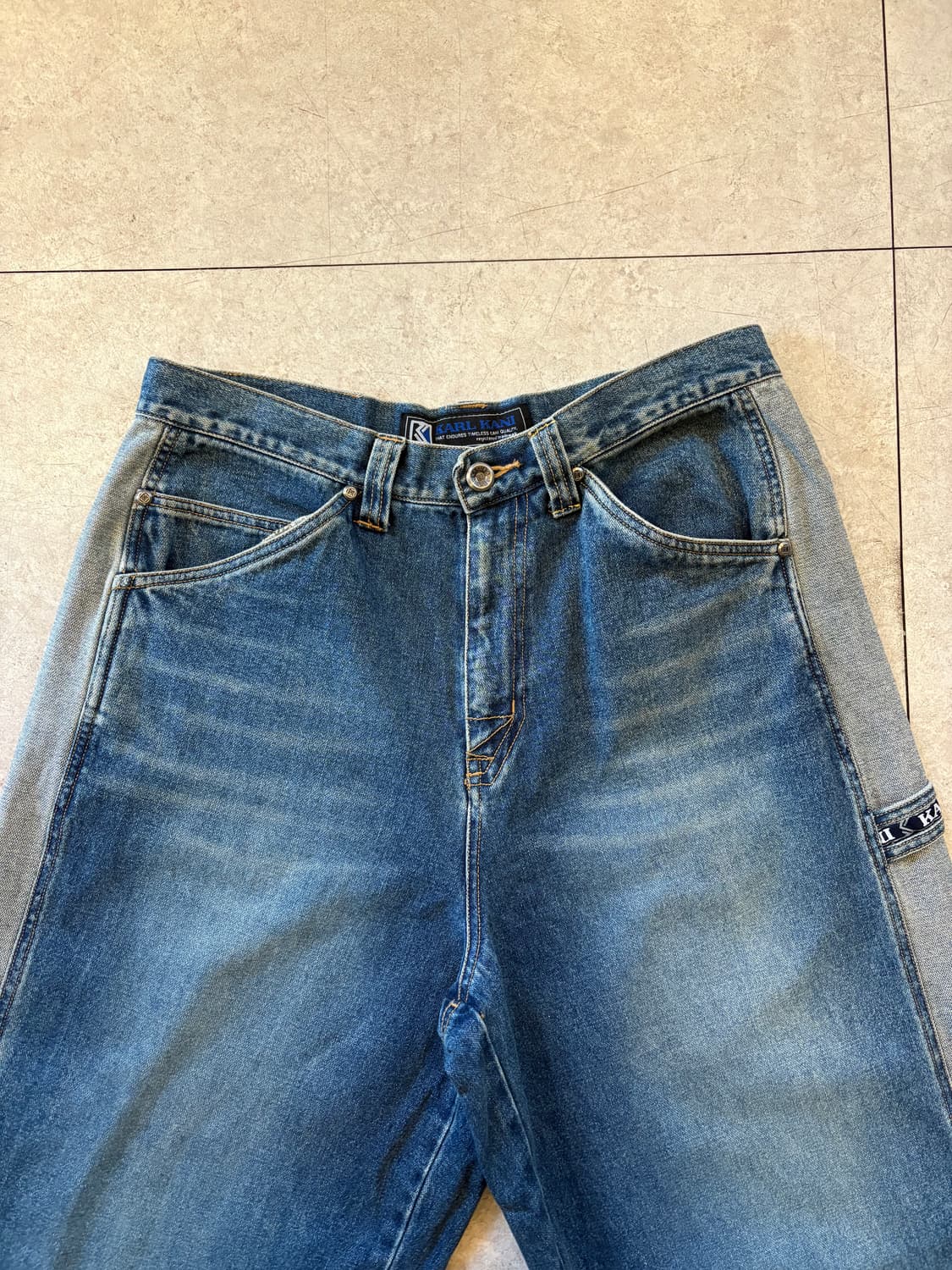 Karl kani 칼카니 사이드 라인 데님 카펜터 팬츠 상품이미지2