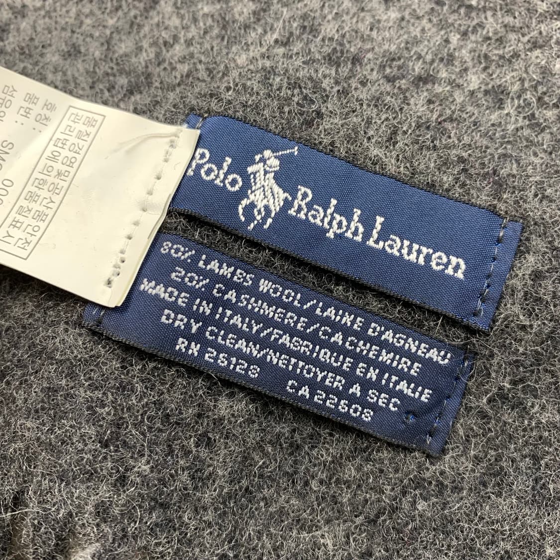 폴로 랄프로렌 포니로고 글렌체크 투페이스 울캐시미어 머플러 상품이미지6