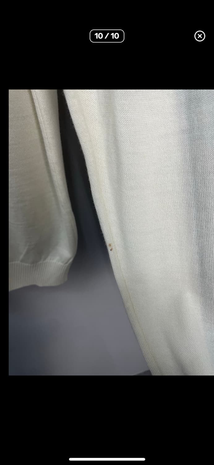 후부 90s 배색 아이보리 니트집업 A2463 상품이미지10