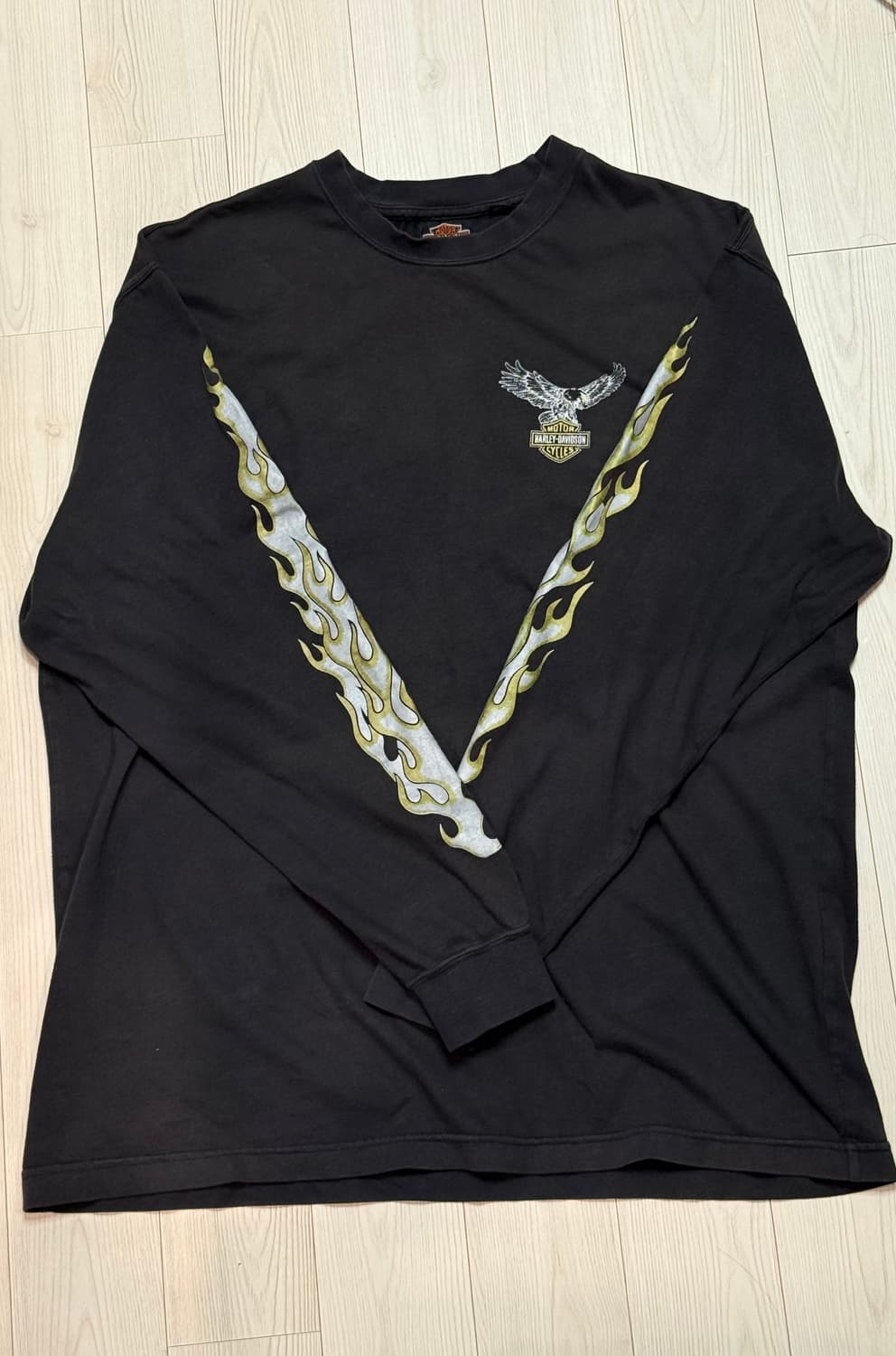 할리데이비슨 불꽃 롱슬리브 상품이미지2