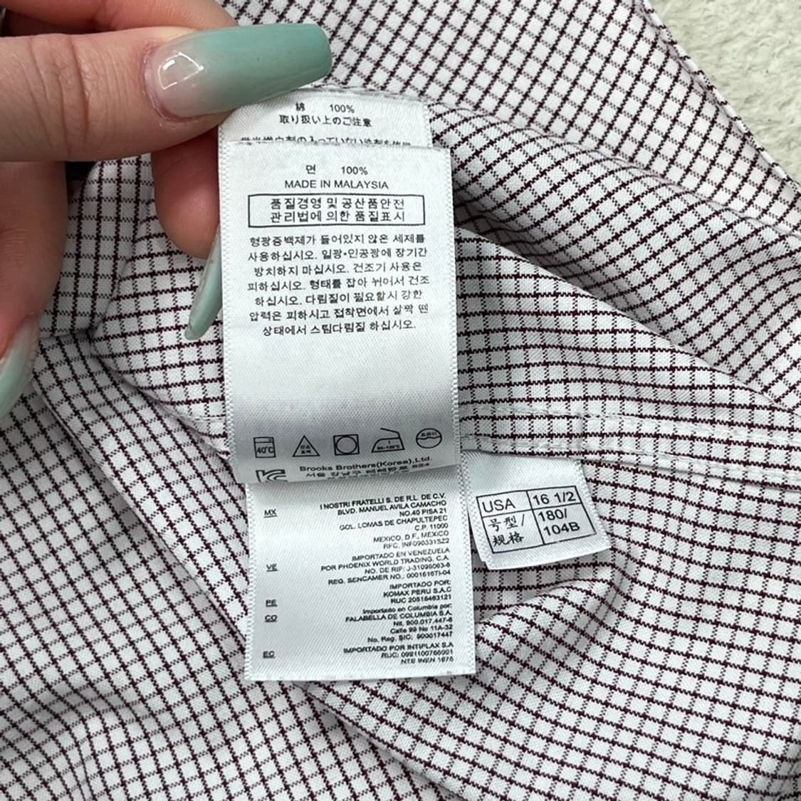 BROOKS BROTHERS 체크 셔츠 16 1/2 상품이미지7