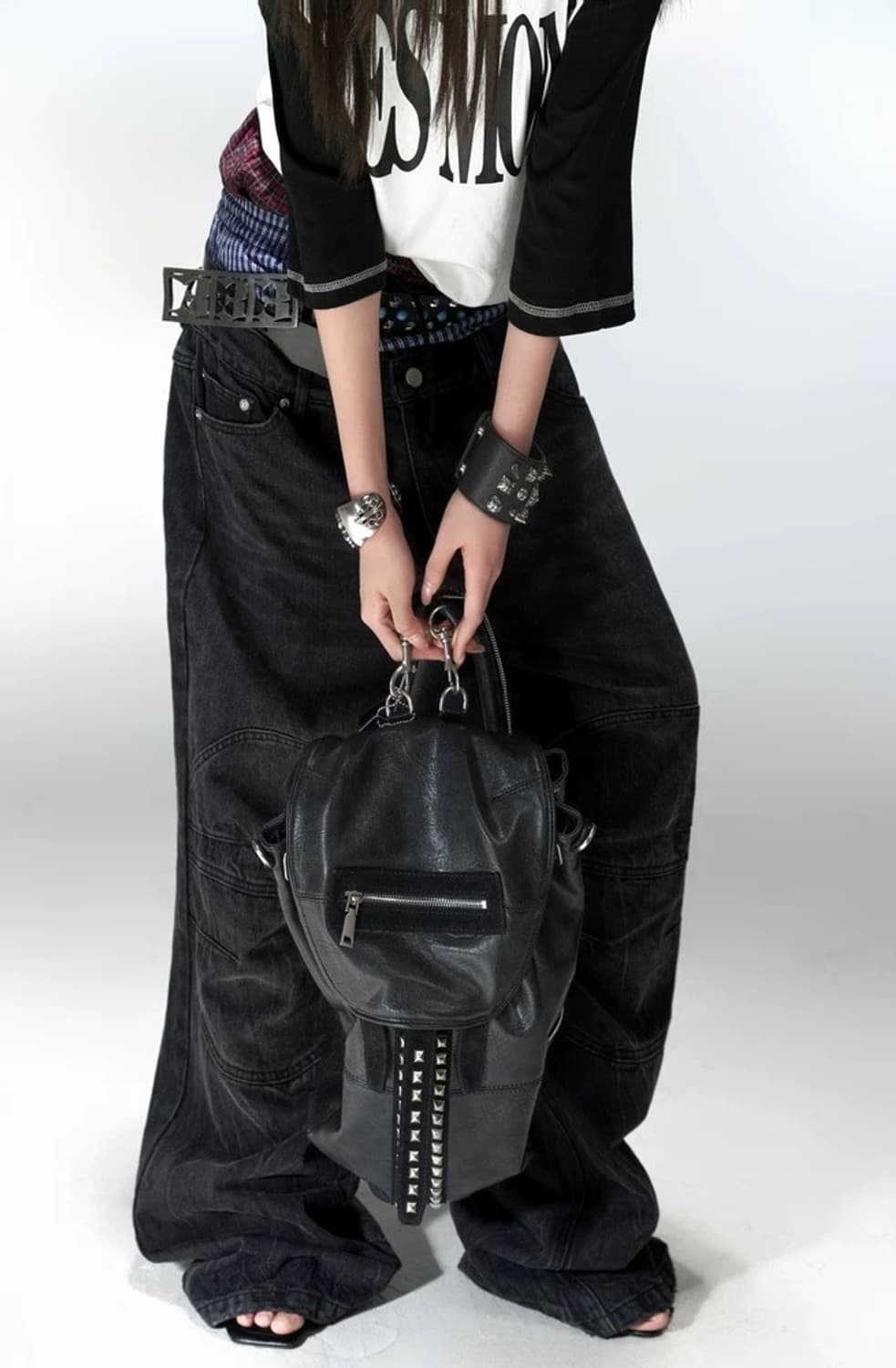 Double Waist Sagging Jeans 상품이미지2