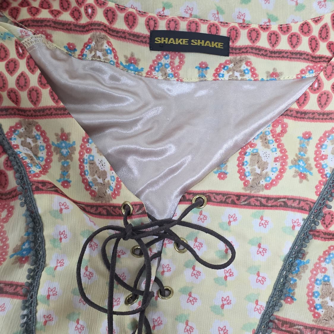 일본빈티지)오리엔탈 에스닉 하구미모리걸 보헤미안페이즐리 롱슬리브원피스 상품이미지5