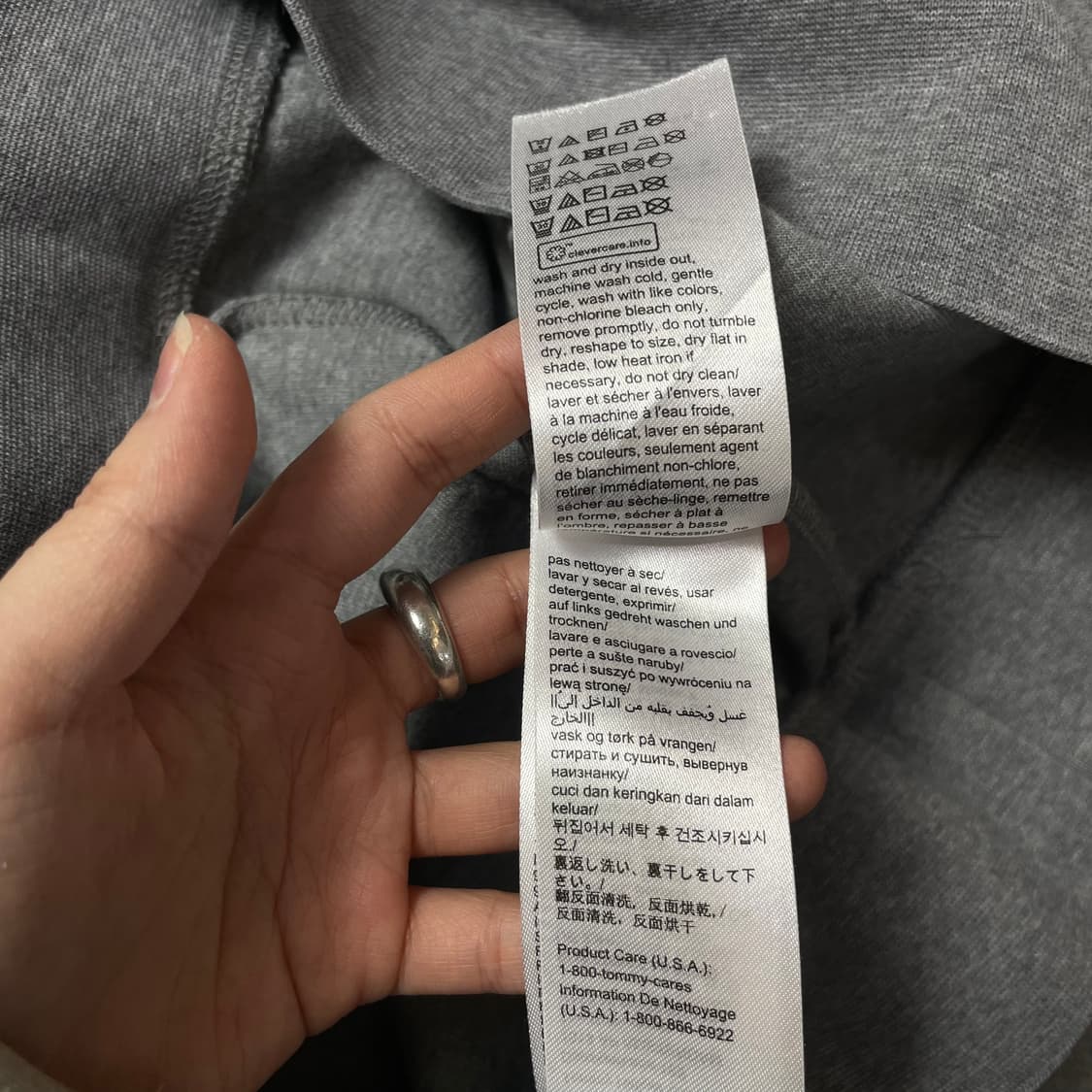 타미힐피거 그레이 미니자수 맨투맨 M 상품이미지6