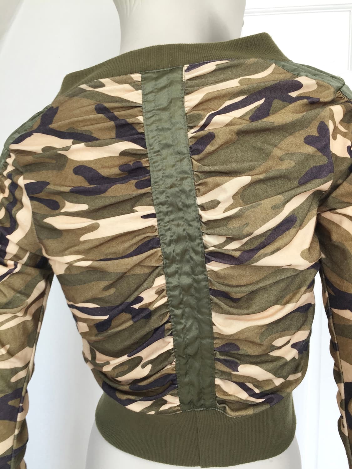 Vitage camouflage Shirring Zip-up 상품이미지6