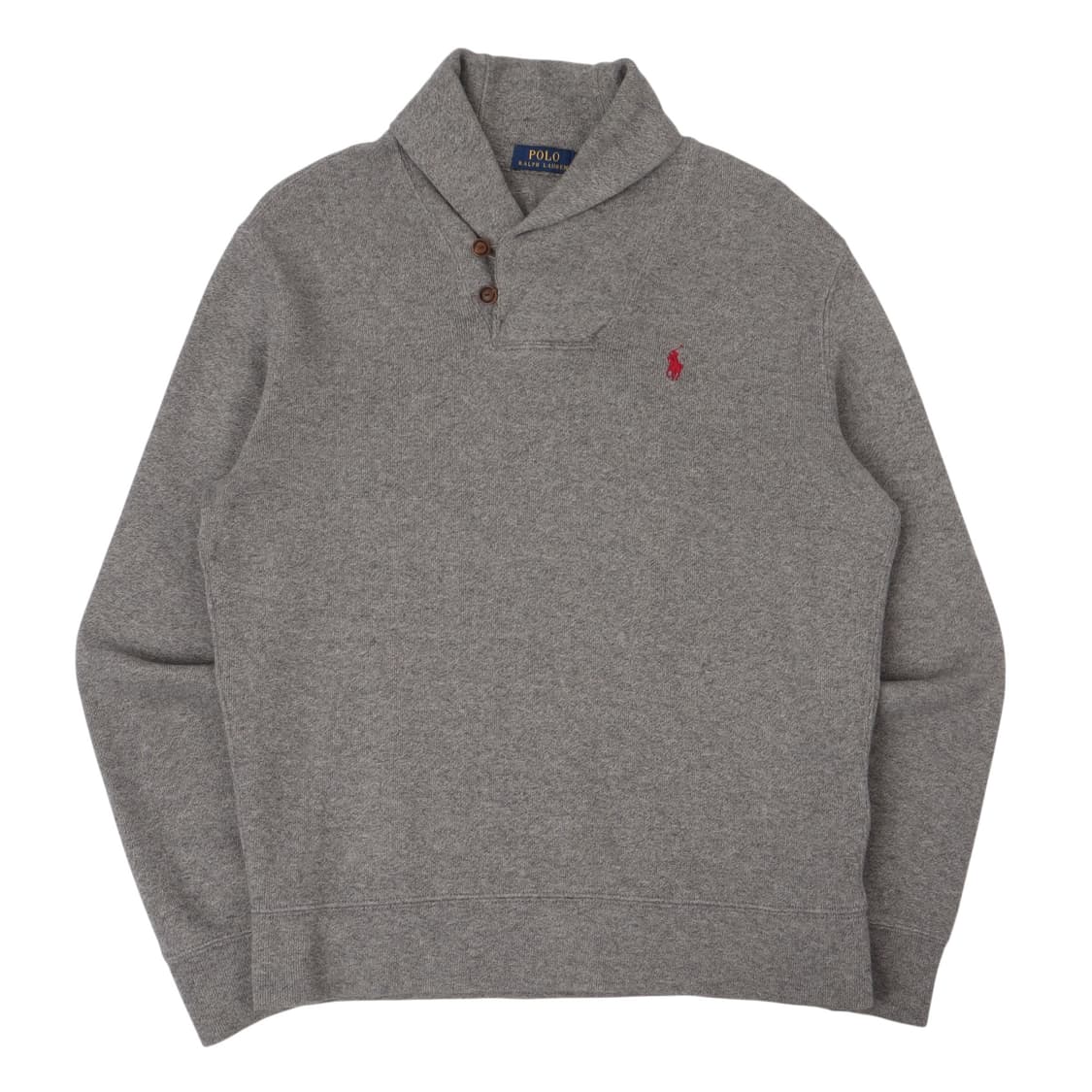 폴로 랄프로렌 그레이 숄카라 코튼 니트 상품이미지1