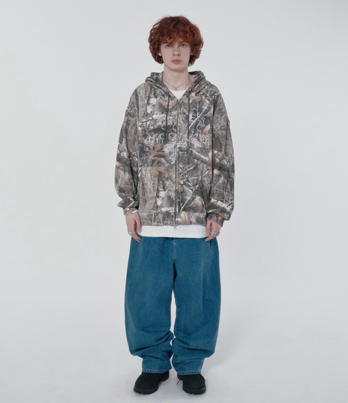스웨이드 써멀 카모 후드 집업 트리 카모 상품이미지3