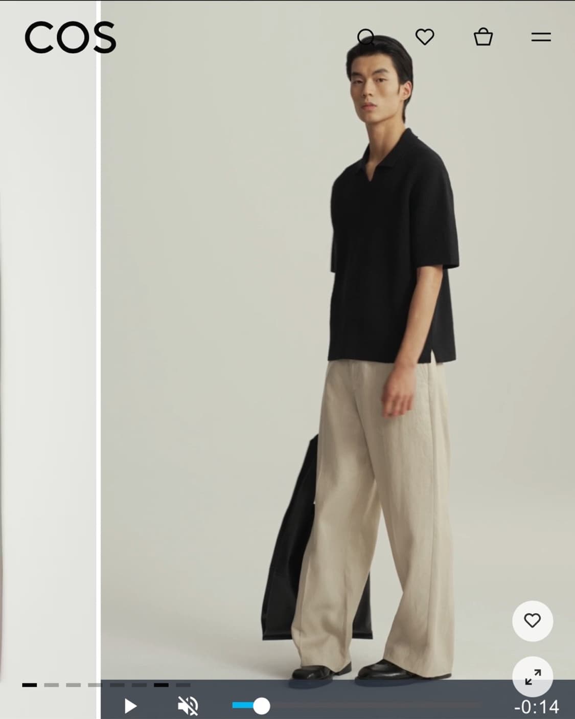 Cos 코스 남성 린넨 팬츠 새상품 43 정가 19만원 상품이미지2