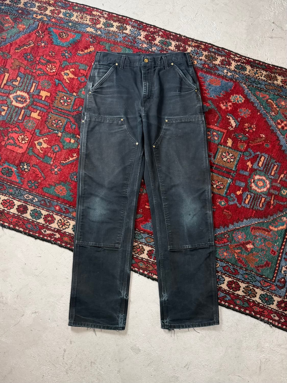 OG USA Made 칼하트 B01 더블니 블랙 칼하트 썩블니 카펜터 상품이미지1