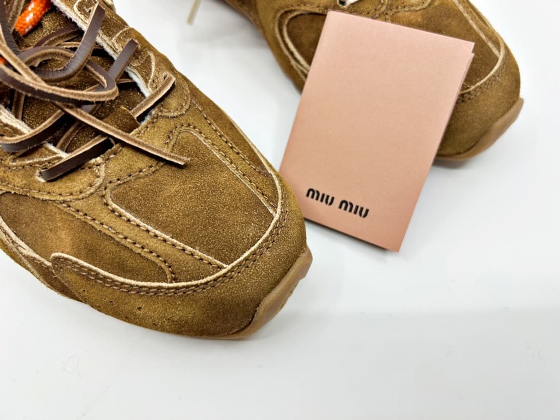 미우미우 뉴발란스 스웨이드 메쉬 스니커즈 시나몬 5E165E Z 상품이미지5