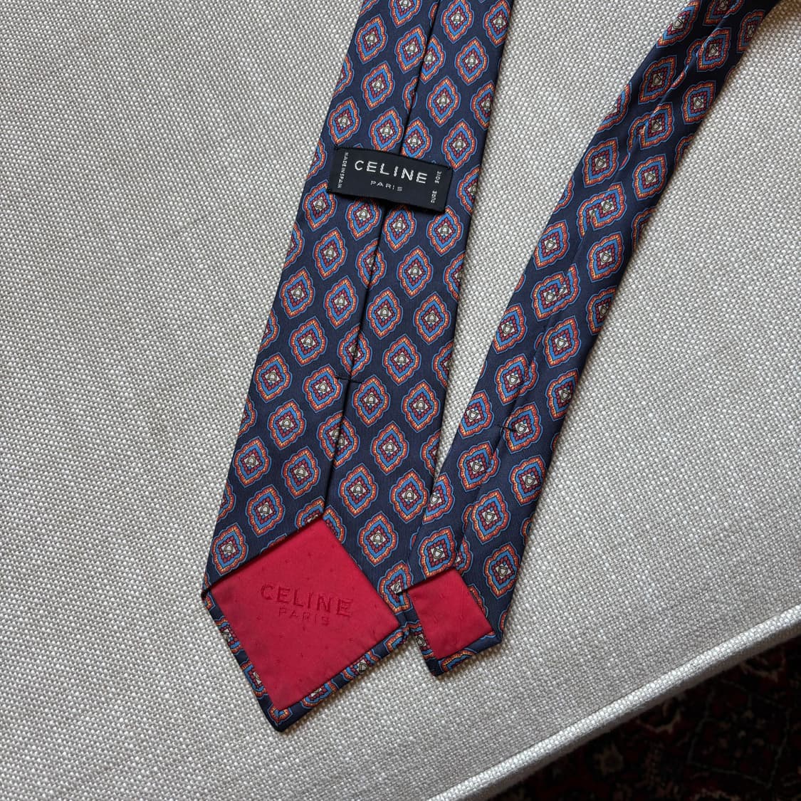 [정품] 셀린느(CELINE) 빈티지 마카담 메달리온 실크 넥타이 상품이미지8