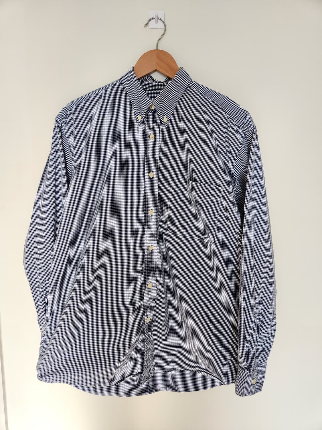 남자 유니클로 남방 오버핏 체크 셔츠 상품이미지2