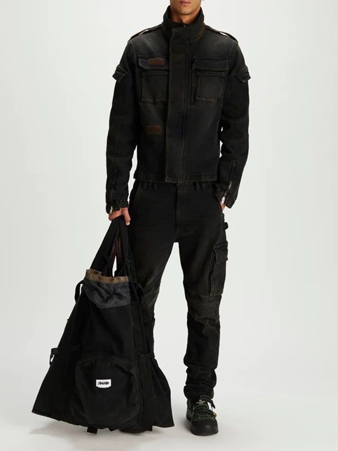 마리아노  백팩 디테일 데님 쇼퍼 숄더백 OS 상품이미지5