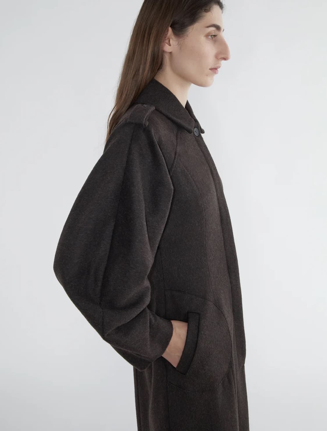 [XS,S,L]팔로마울 Isabel 울 코트/브라운 상품이미지6