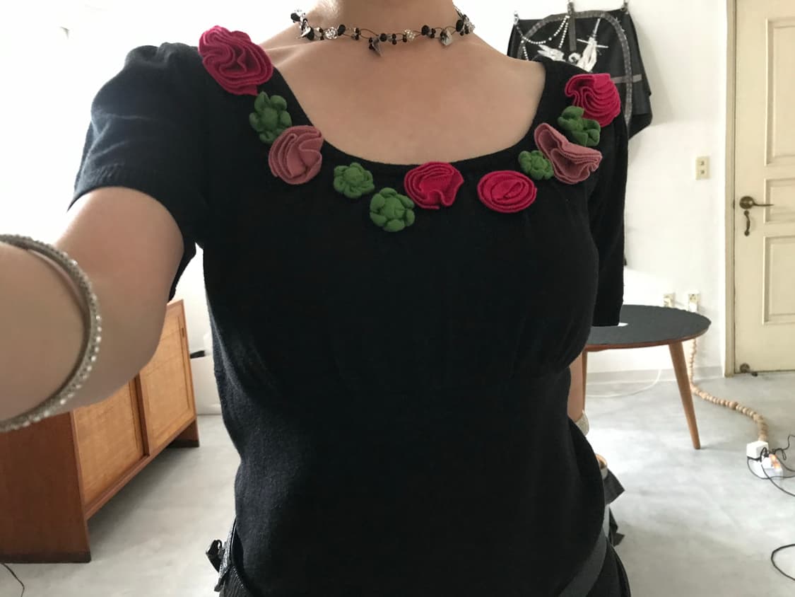  vintage flower knit 상품이미지5
