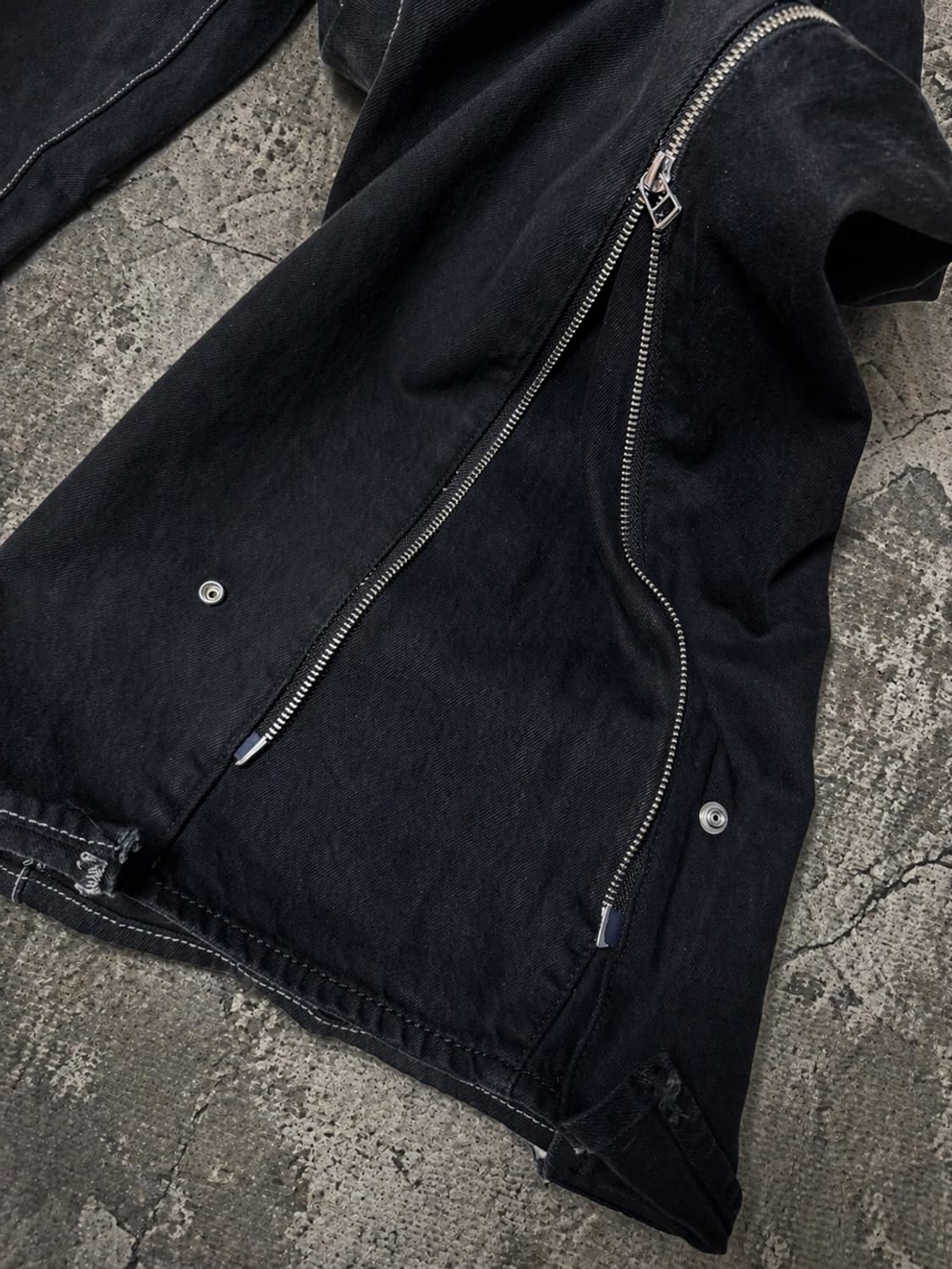 OLDPARK ZIP BAGGY, BLACK L 상품이미지8