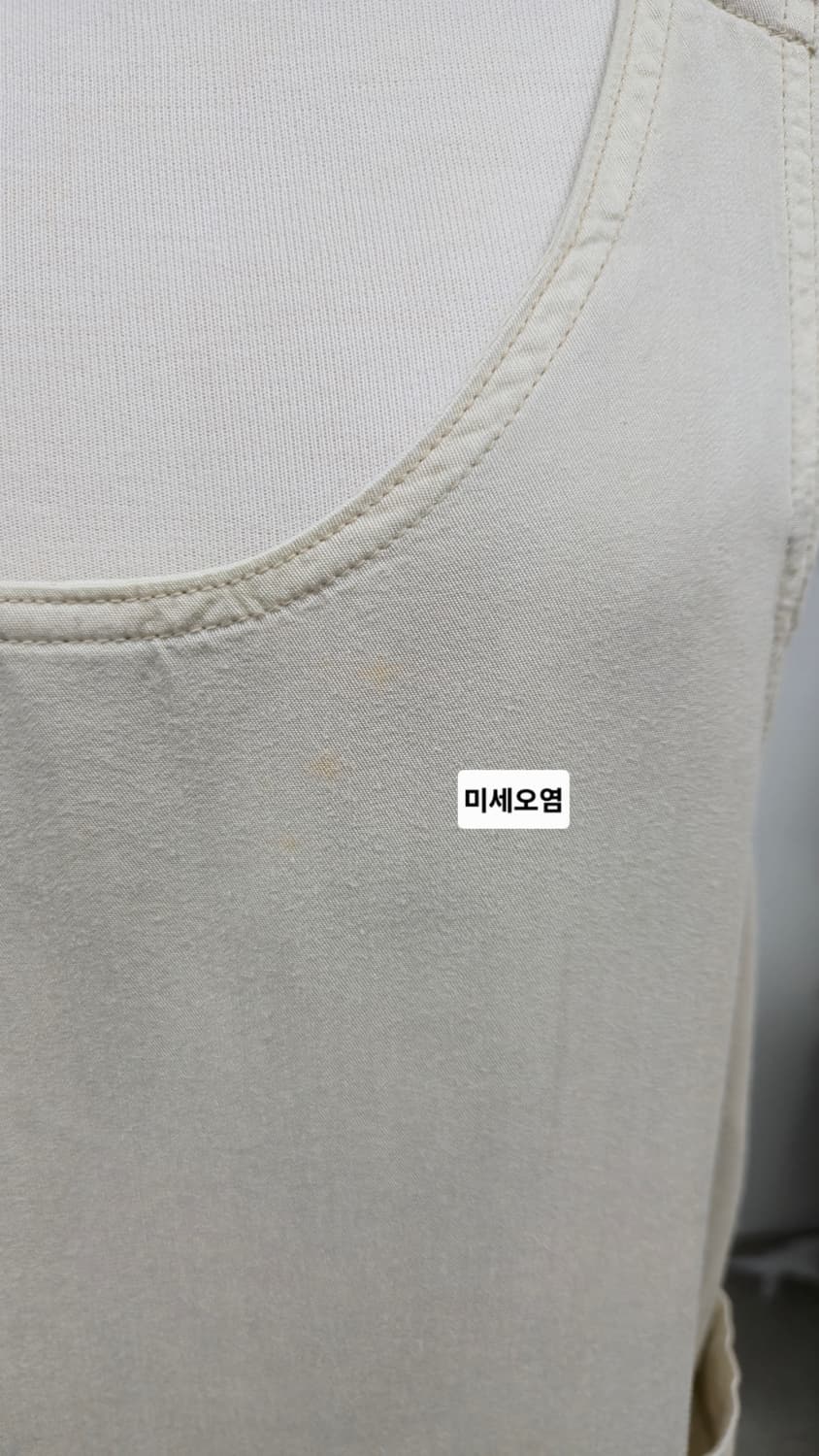 제인에어 멜빵 롱 원피스 M 아이보리 점퍼스커트 포켓 뷔스티에 상품이미지5