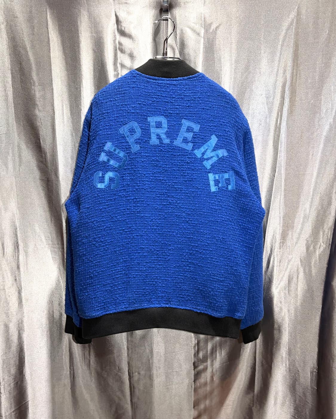 L SUPREME 슈프림 아치로고 헤어리 부클 블루 블루종 상품이미지3