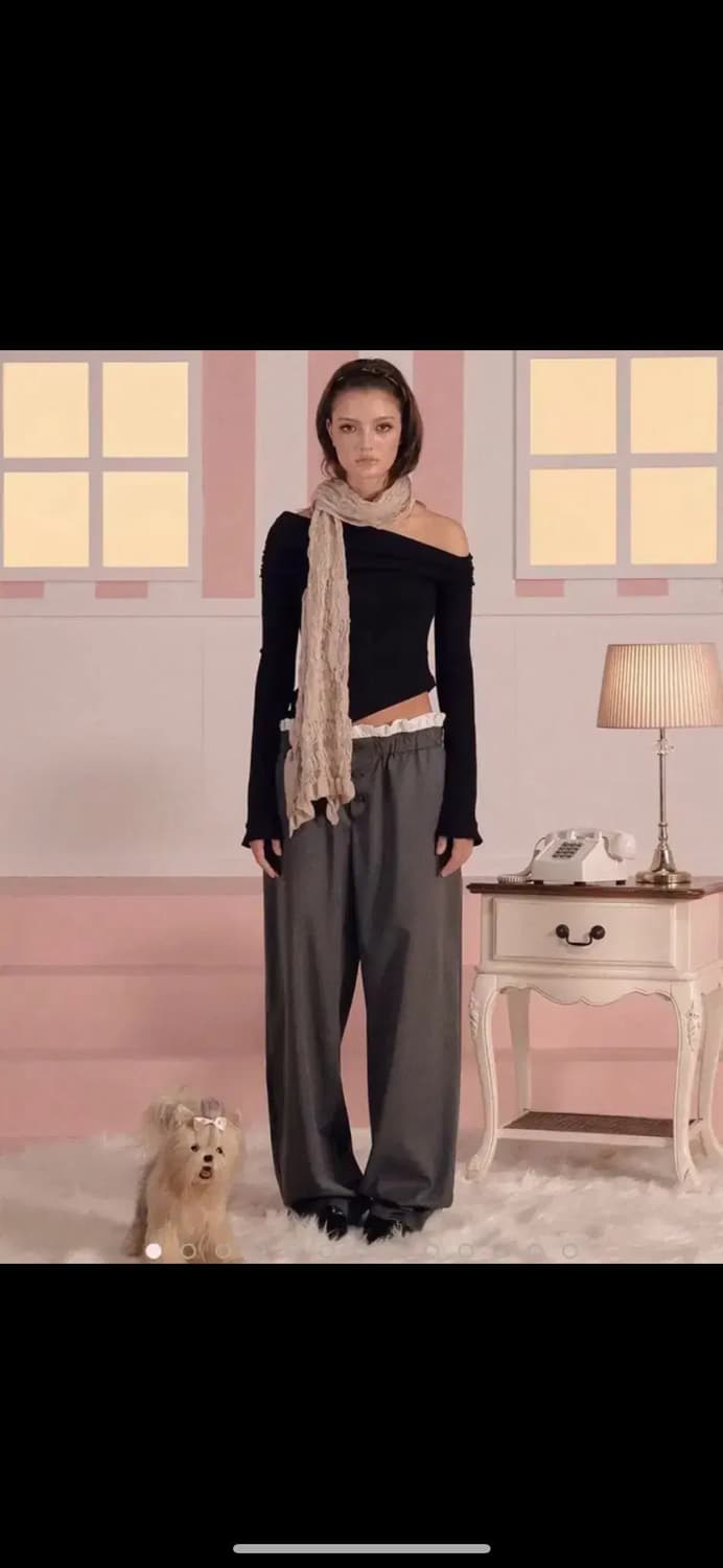 쓰리타임즈 Frankie button pants 프랭키 팬츠 차콜 S 상품이미지1