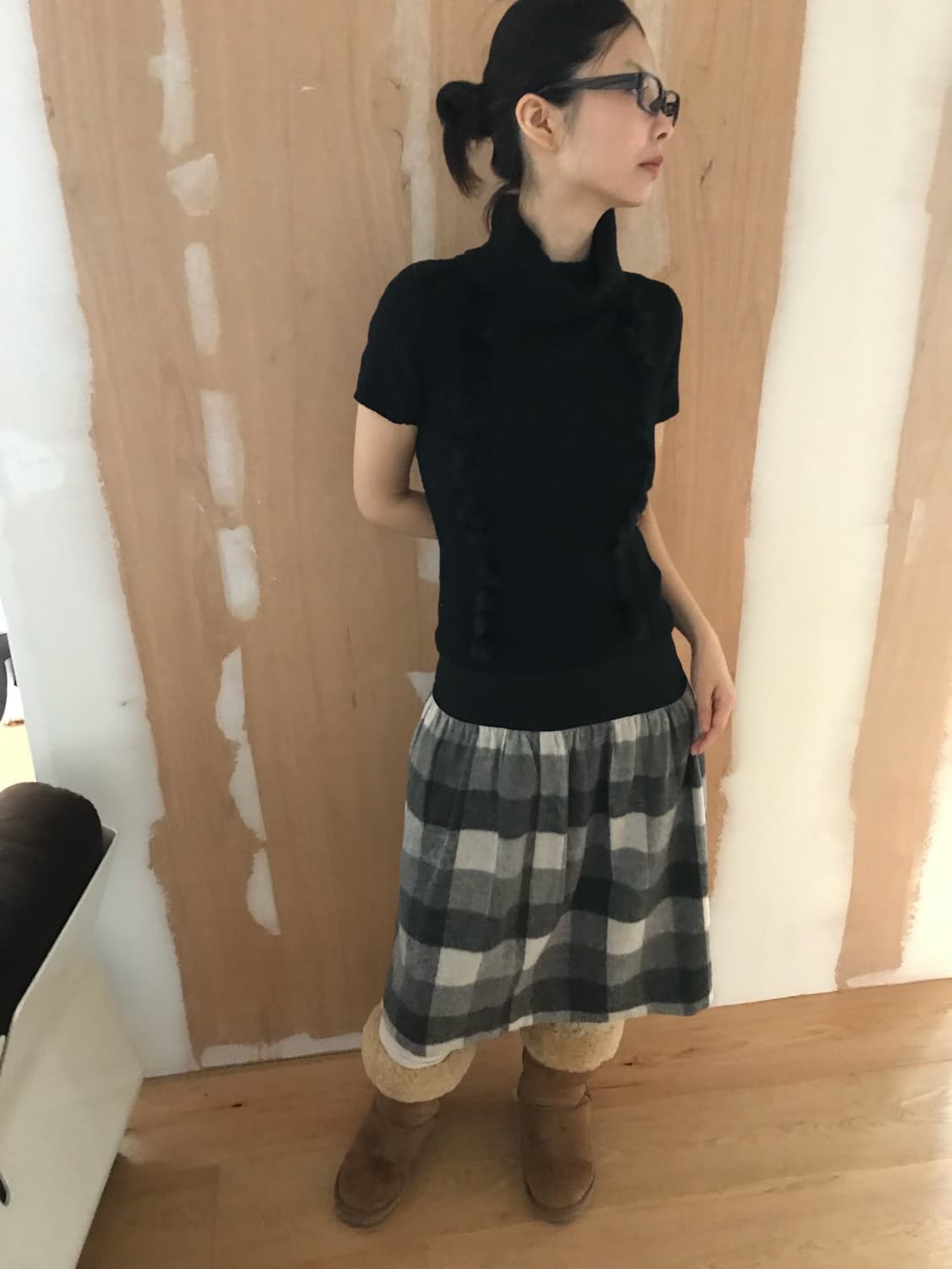 vintage check skirt (free) 상품이미지3