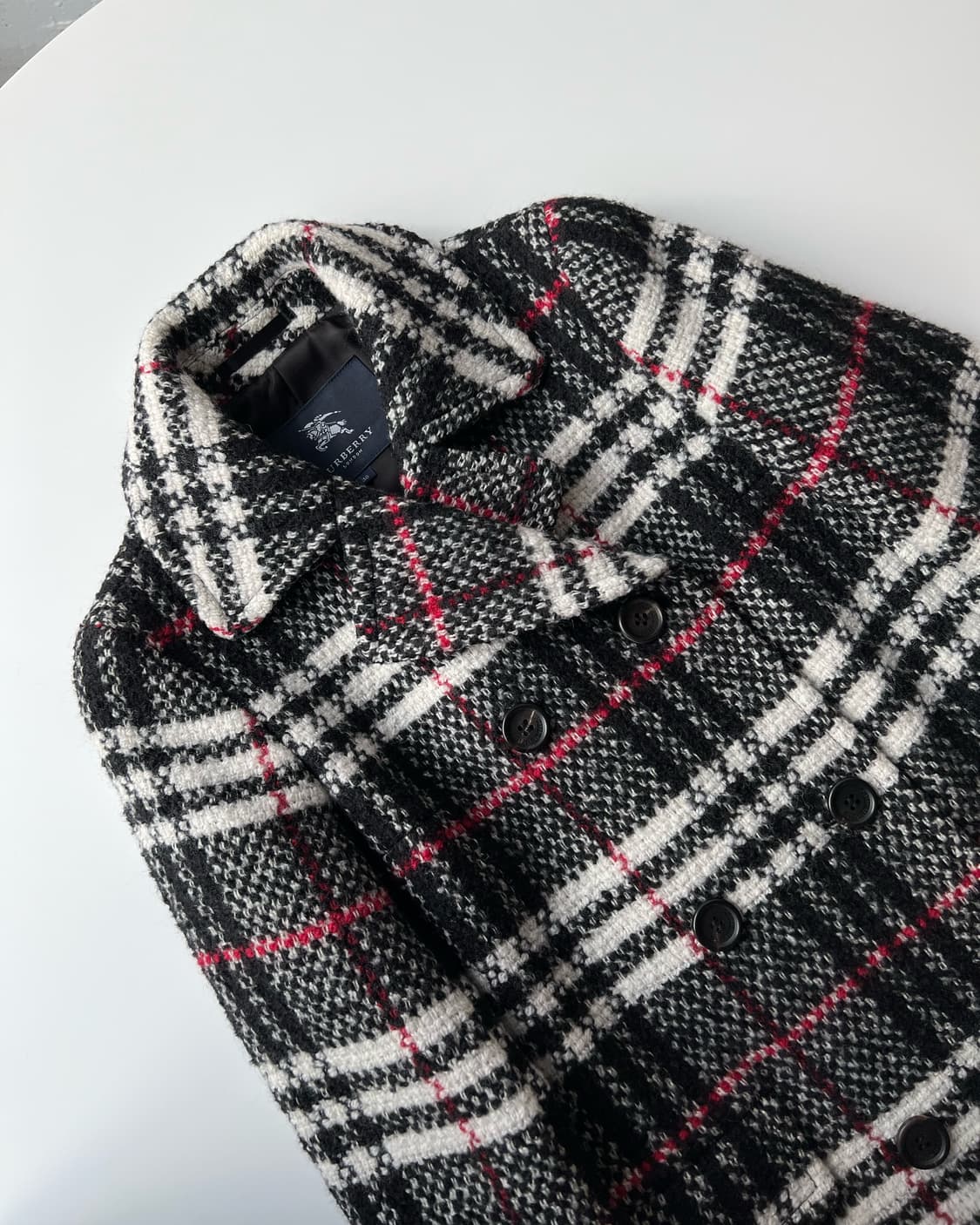버버리 울 체크 코트 상품이미지5