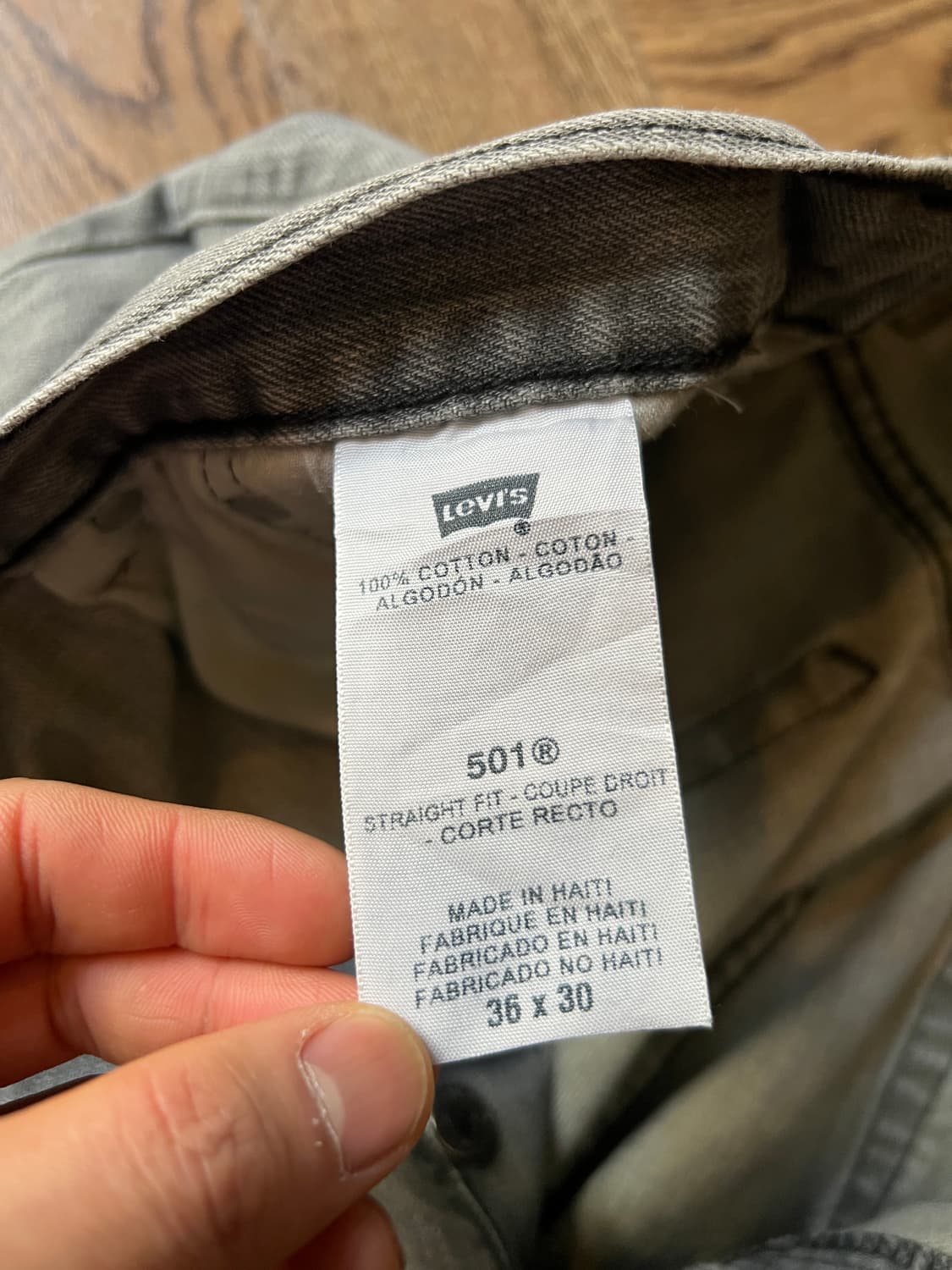 [36]리바이스 USA 501 빈티지 워싱 그레이 데님 팬츠 상품이미지7