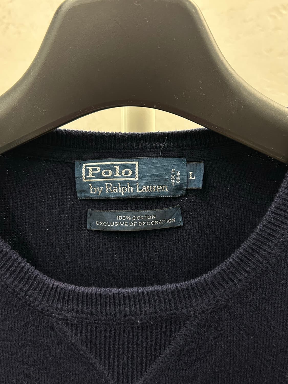 폴로 랄프로렌 브이넥 니트 네이비 상품이미지4