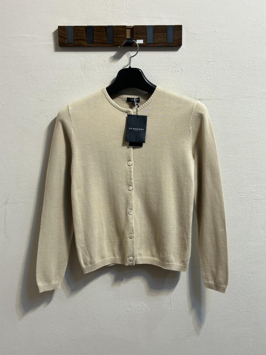 (deadstock) 버버리 코튼 라운드넥 가디건 상품이미지1
