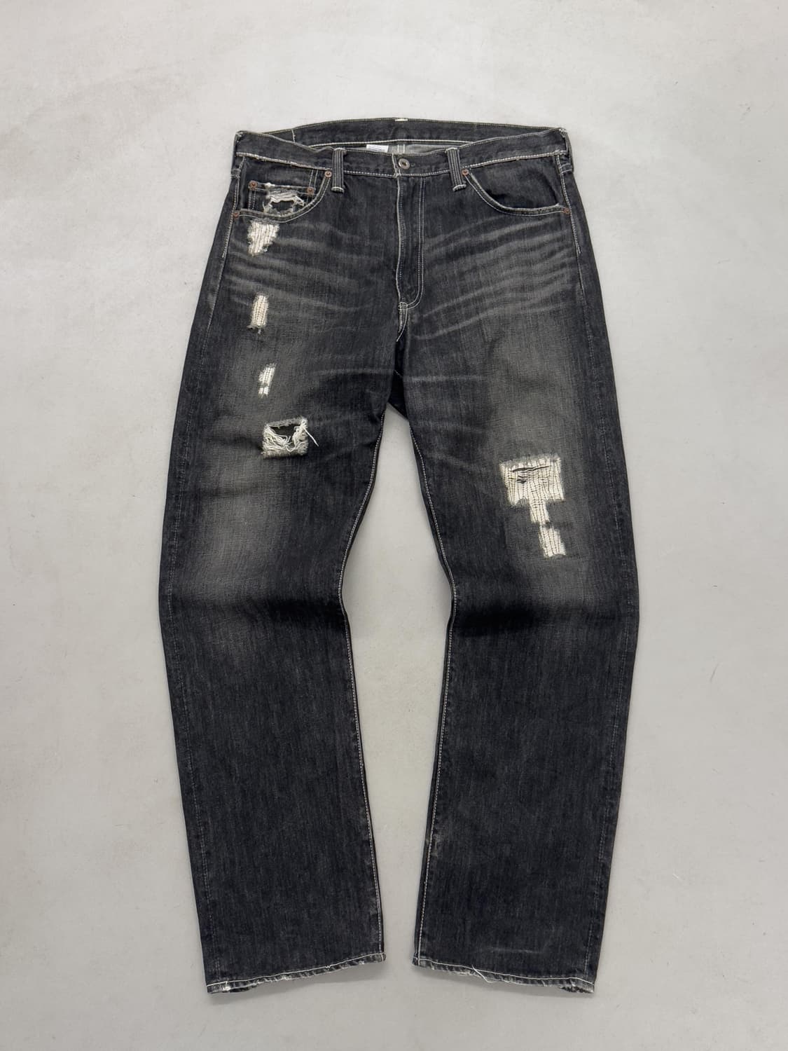 포스트 오버롤즈 디스트레스드 데님 상품이미지1