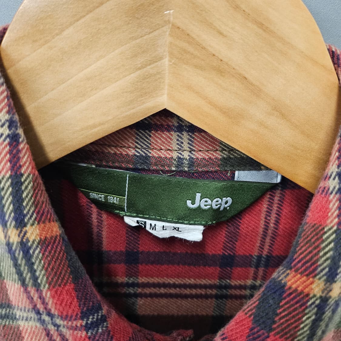Jeep 체크 패턴 패치 웨스턴 셔츠 상품이미지5