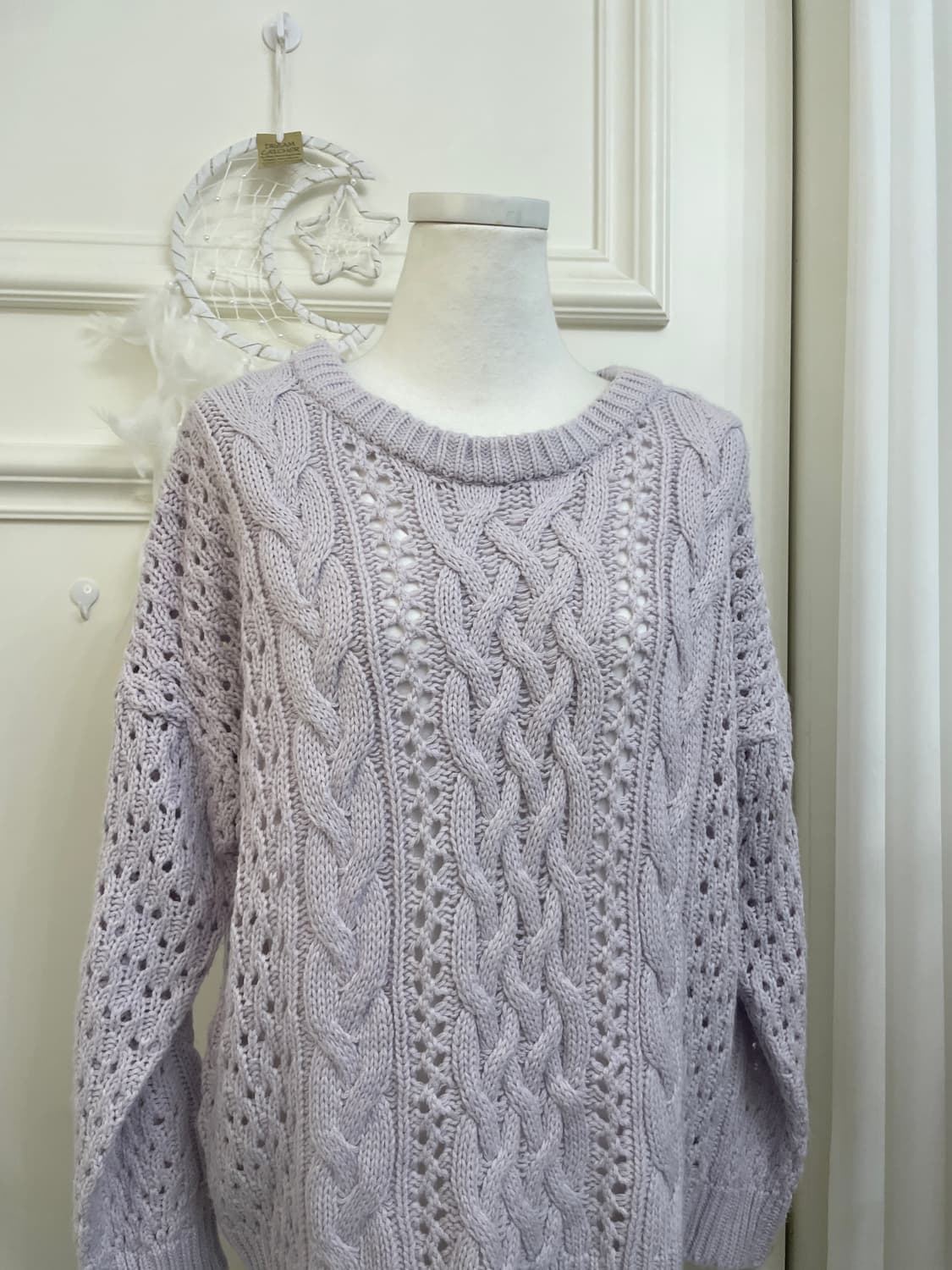 lavender twist basic sweater(size-M) 상품이미지5