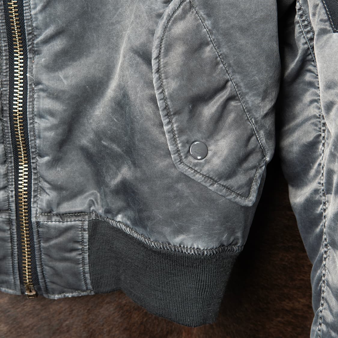 [M] 00s MACHOPE MA-1 플라이트 자켓 워시드 그레이  상품이미지5