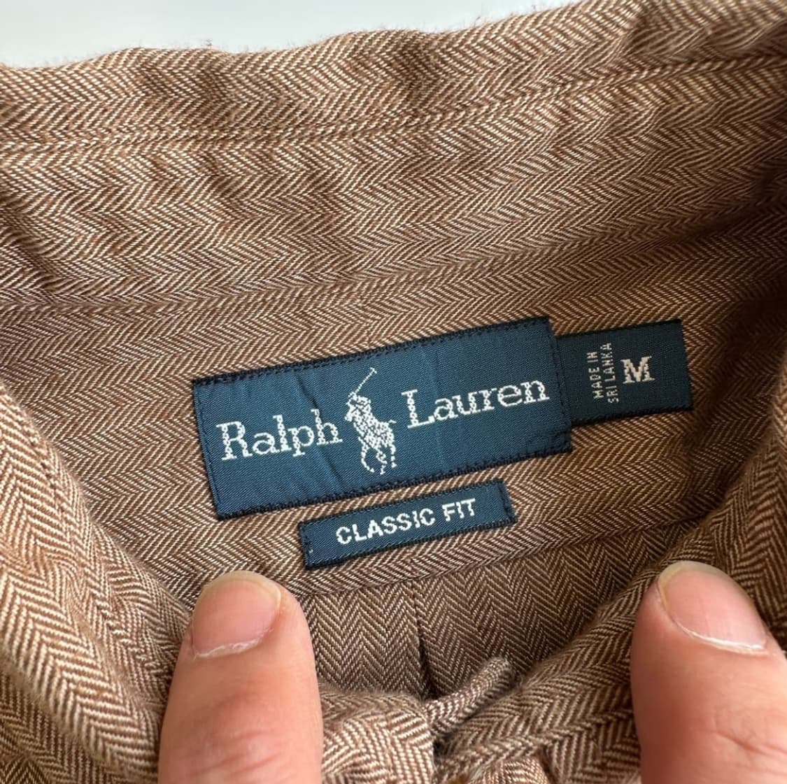 폴로 헤링본 브라운 셔츠 상품이미지5