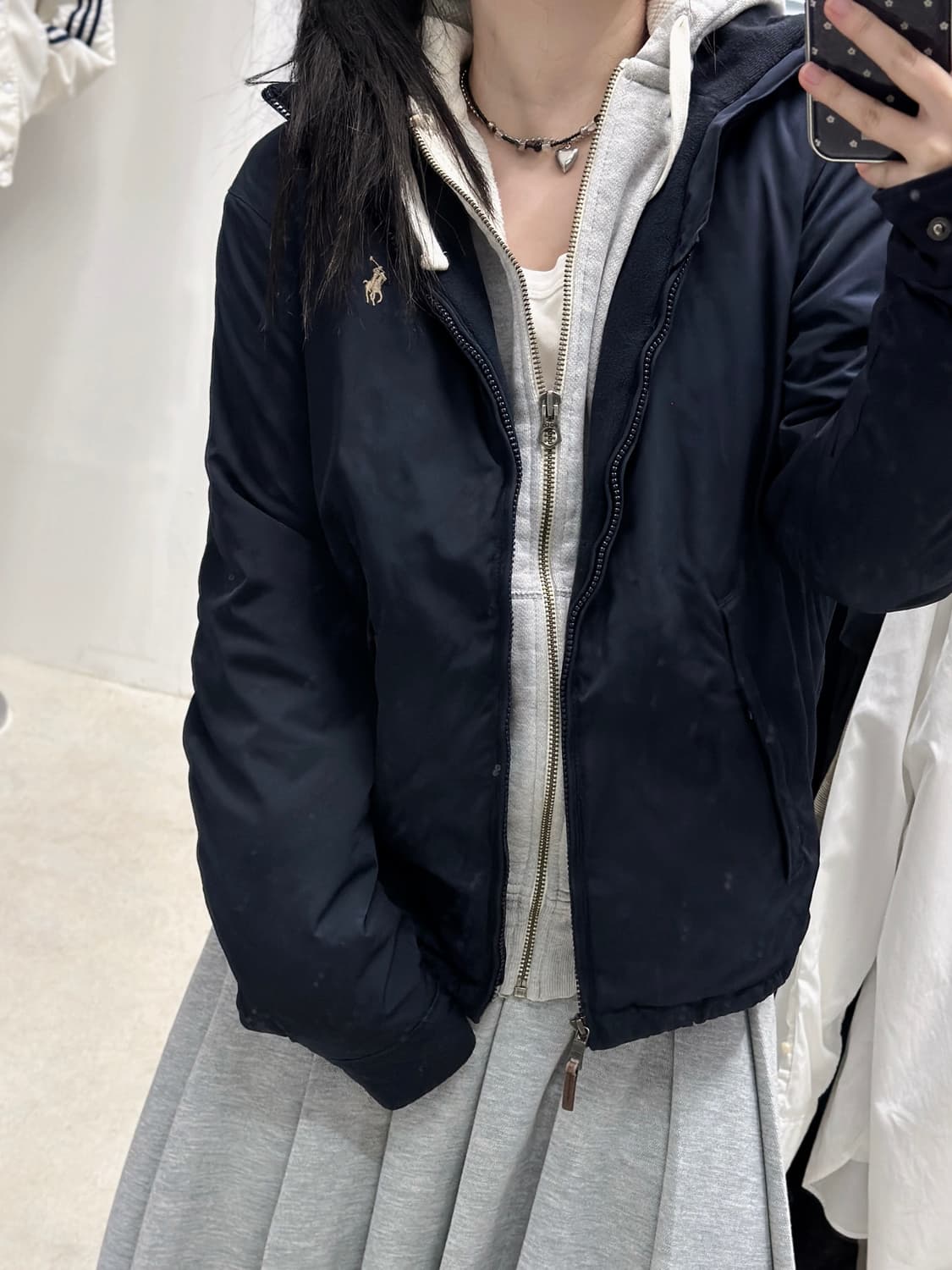 폴로 랄프로렌 네이비 베이지포니 페리 자켓  상품이미지1