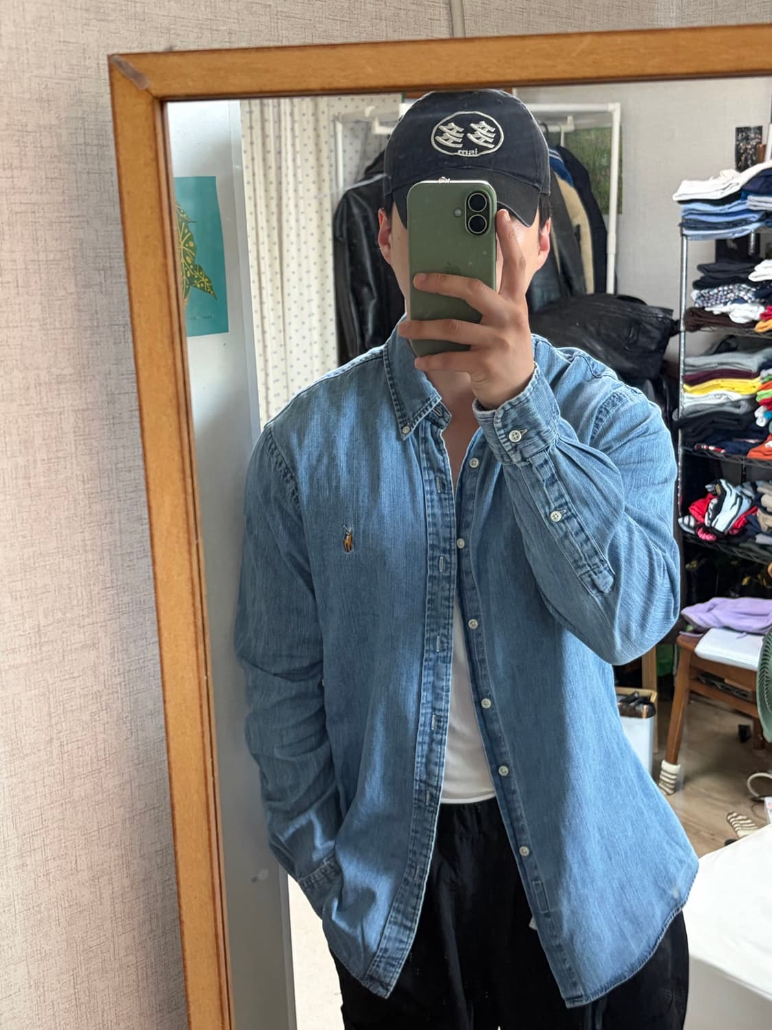 L) 폴로 랄프로렌 슬림핏 데님 셔츠  상품이미지9