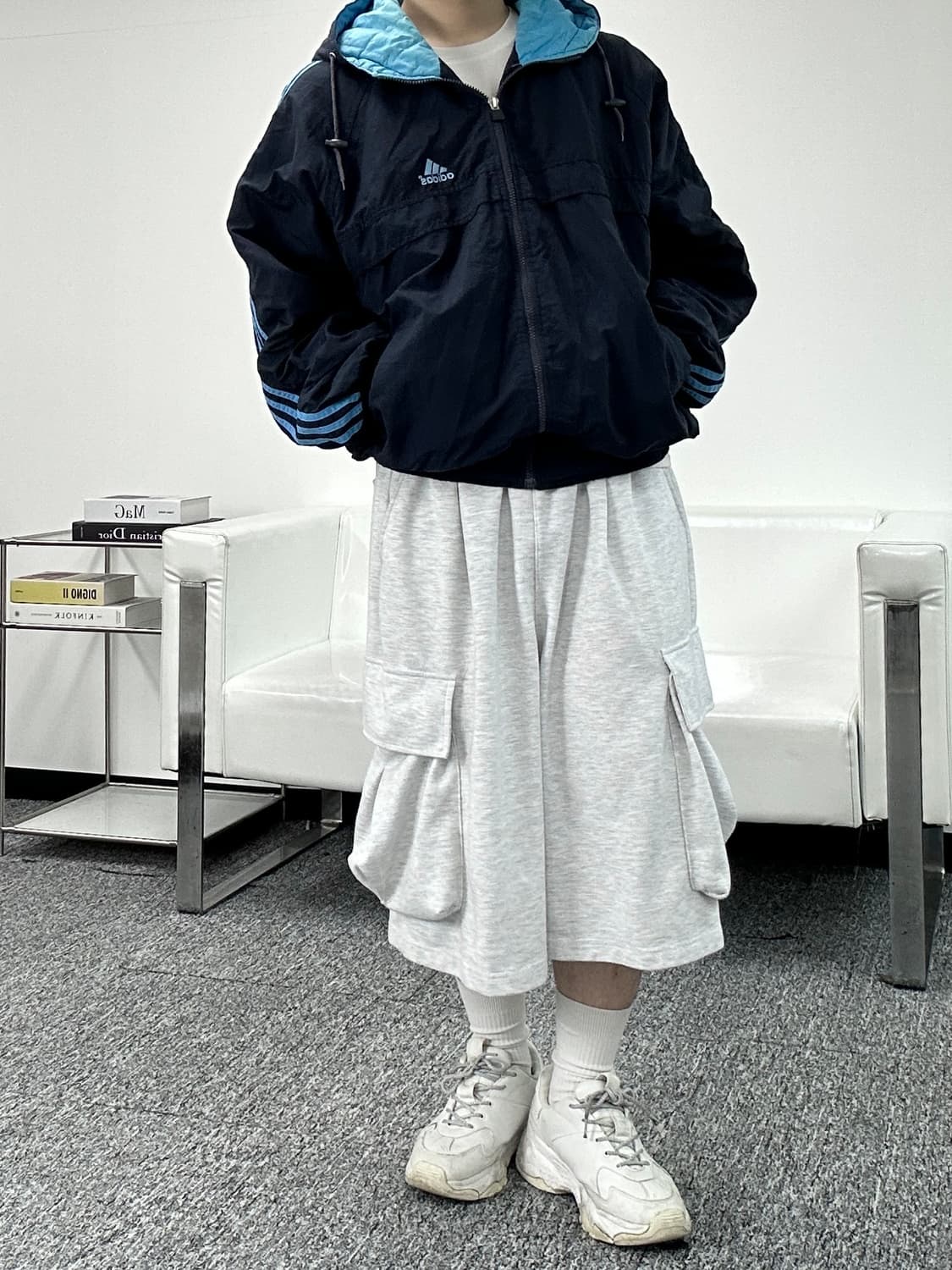 아디다스 올드스쿨 바람막이 자켓 XL 상품이미지3