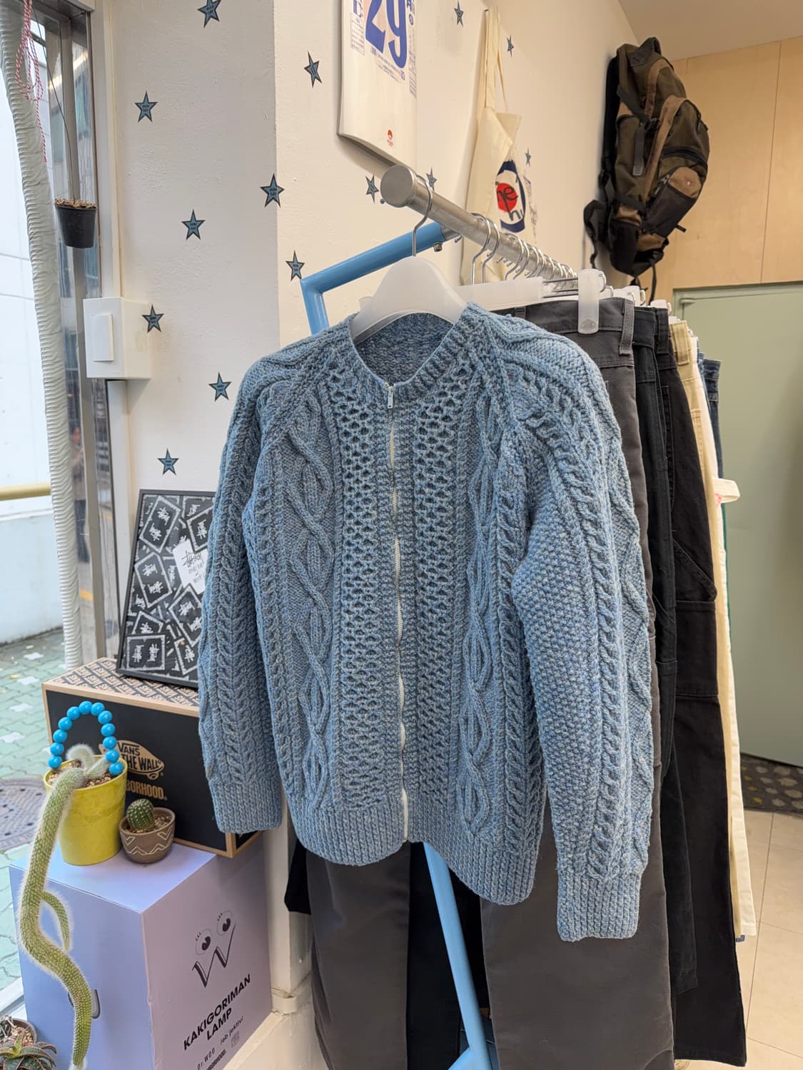 vtg knit zip-up 상품이미지3