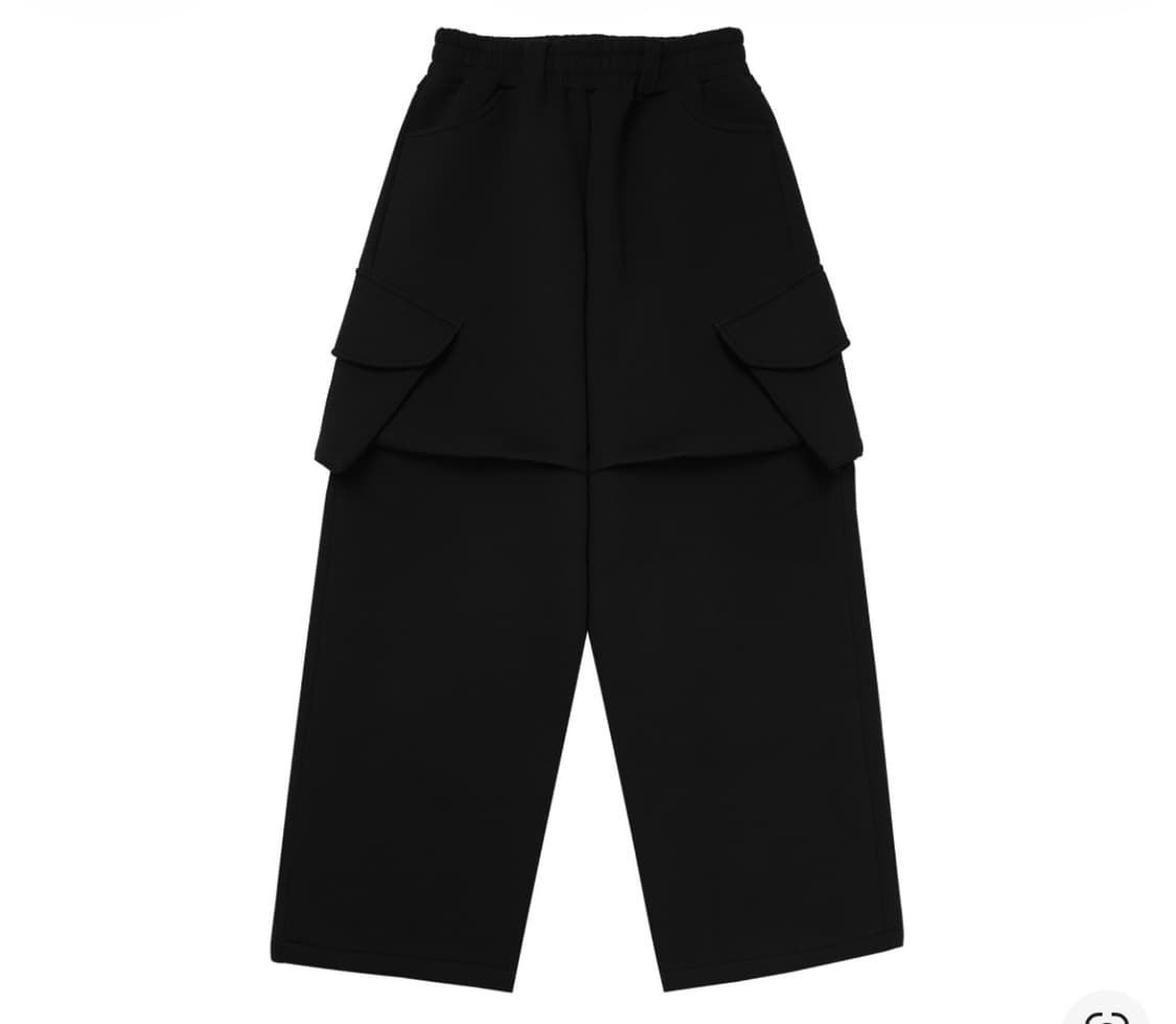 (새상품급) MJD 코인서울 와이드 카고 스웨트팬츠 블랙 상품이미지1