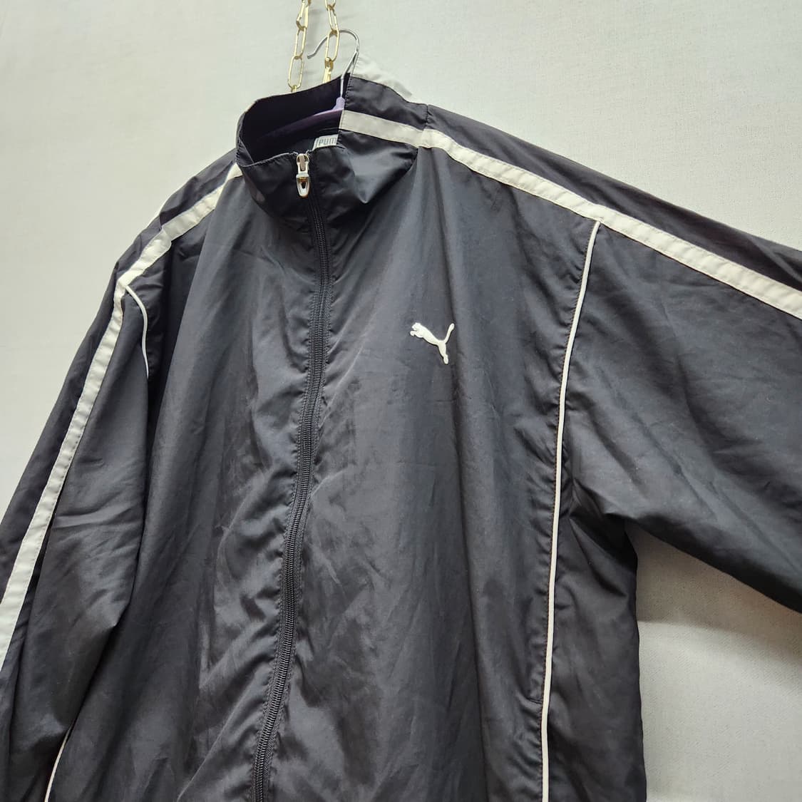 올드스쿨 푸마 사이드라인 로고 바람막이 L(XL) 상품이미지3