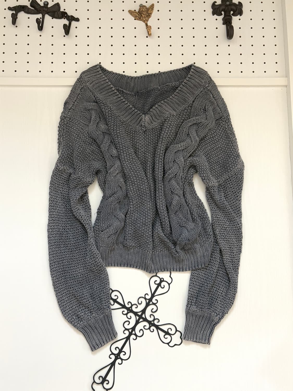 • dark blue gray knit 상품이미지1