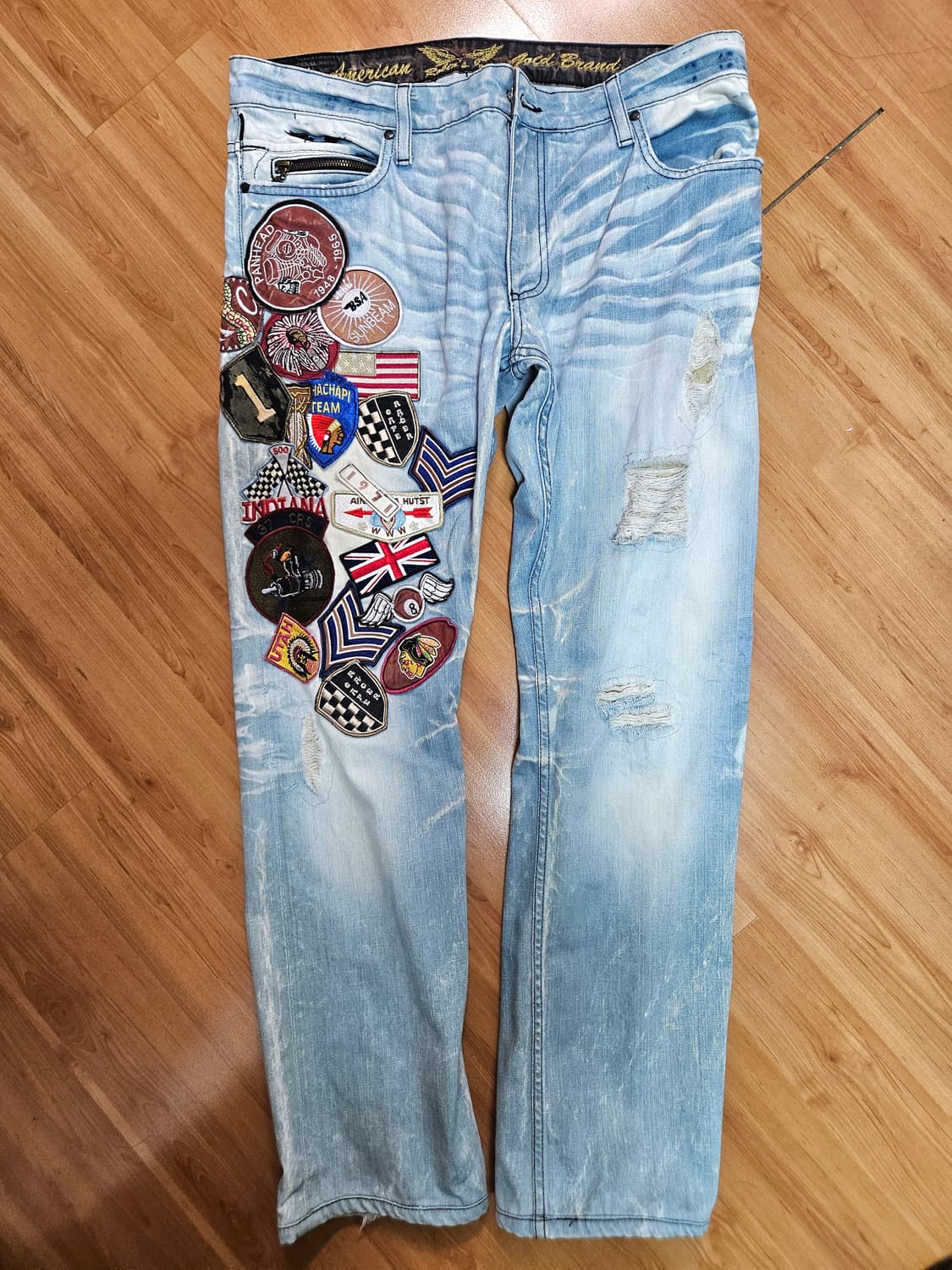 아메리칸 로빈스진 데님 연 청바지 상품이미지5