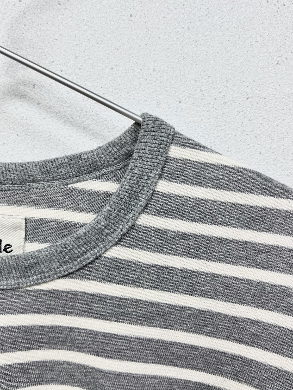 (KR/3) 러프사이드 스트라이프 롱슬리브 그레이 상품이미지5