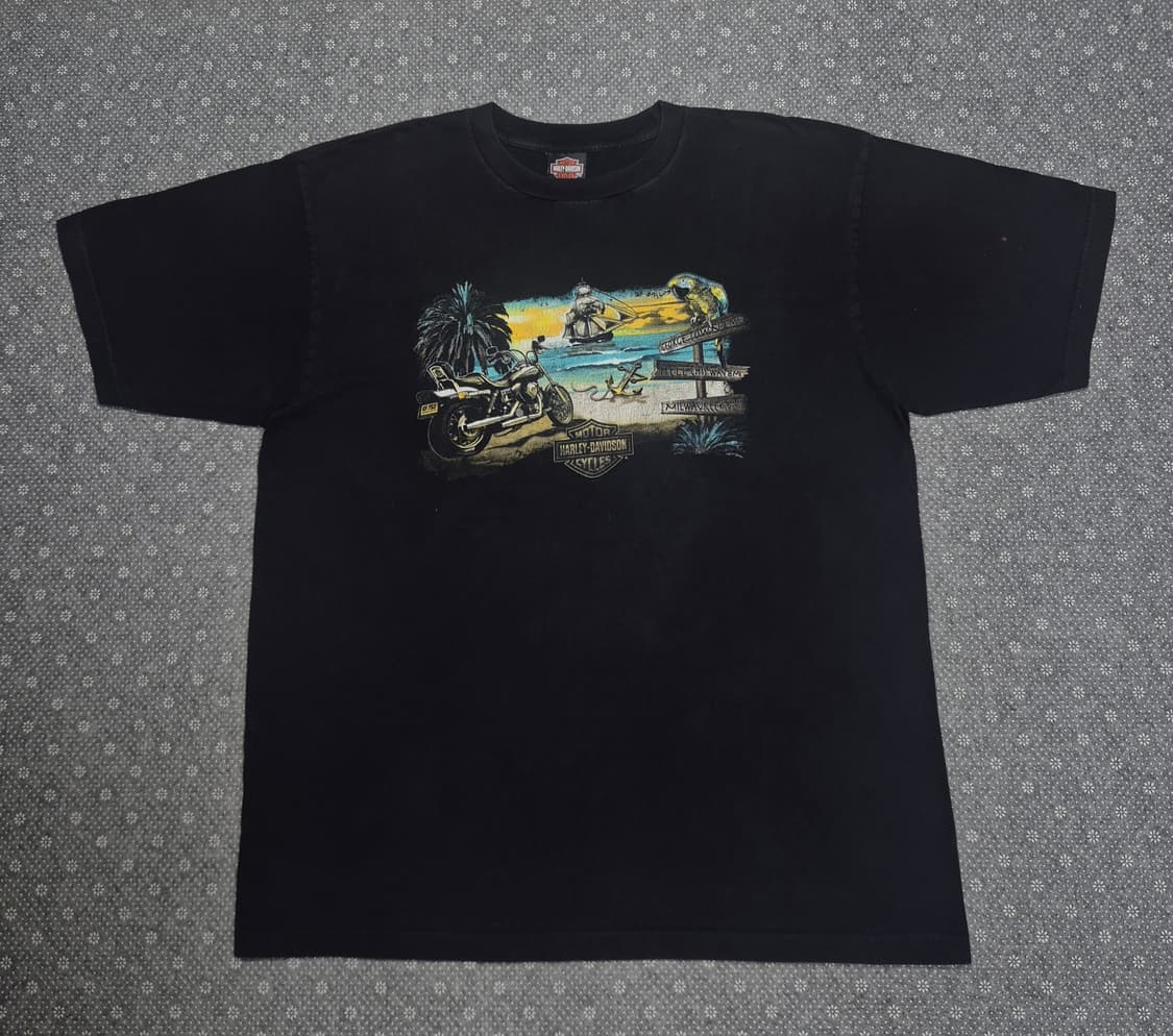 [2XL]00s US made 할리데이비슨 그랜드케이맨딜러샵 -A72 상품이미지1