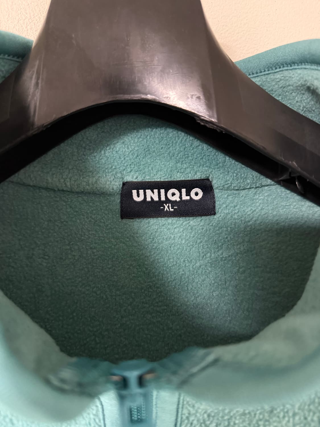 90s 올드 유니클로 후리스 반집업 XL 민트컬러 상품이미지3