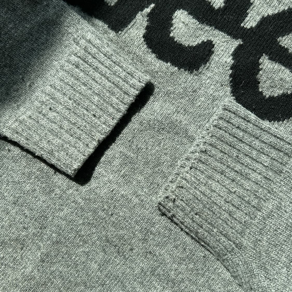 Lee 부클 그레이 빅로고 니트 상품이미지5