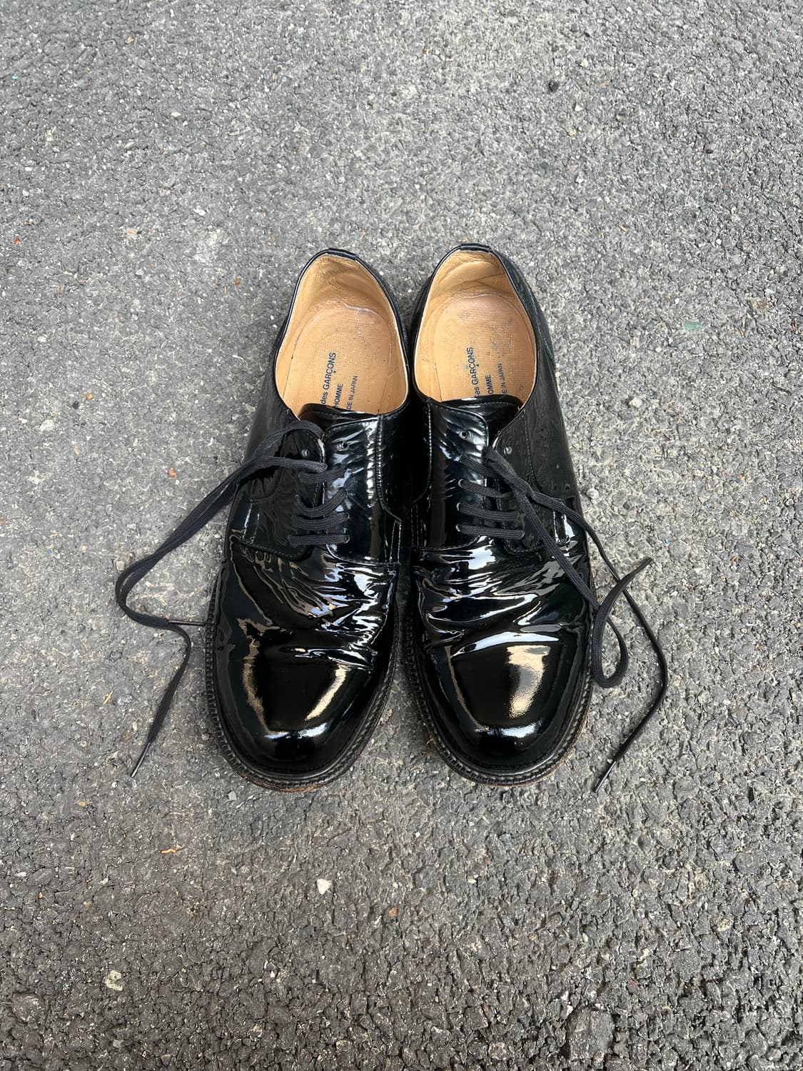 comme des garcons homme 에나멜 스웨이드 더비 245 상품이미지1